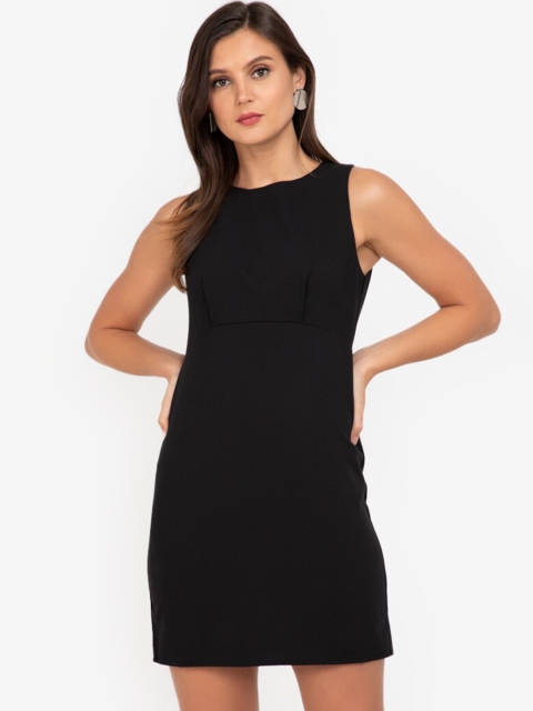 

ZALORA WORK Black Solid Bodycon Mini Dress
