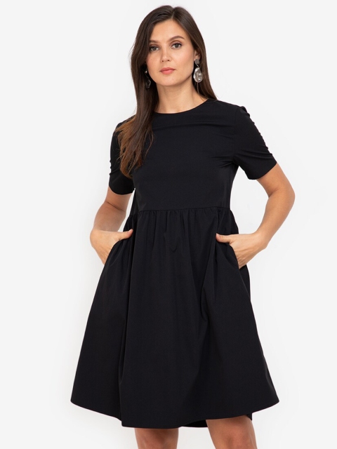 

ZALORA WORK Black Fit & Flare Midi Dress