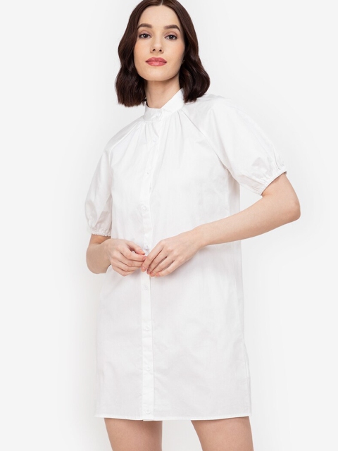 

ZALORA WORK White Shirt Mini Dress