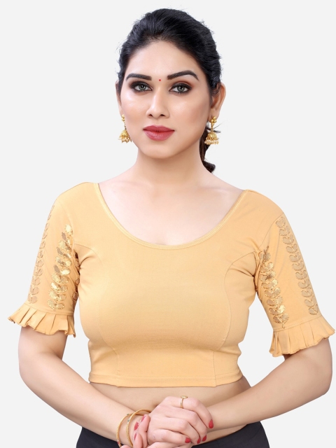 

SIRIL Cream Embroidered Saree Blouse