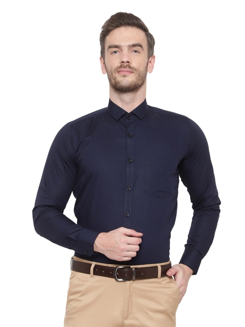 

Srey trends Men Navy Blue Solid Comfort Formal Shirt