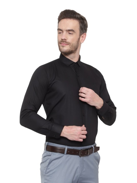 

Srey trends Men Black Comfort Pure Cotton Formal Shirt