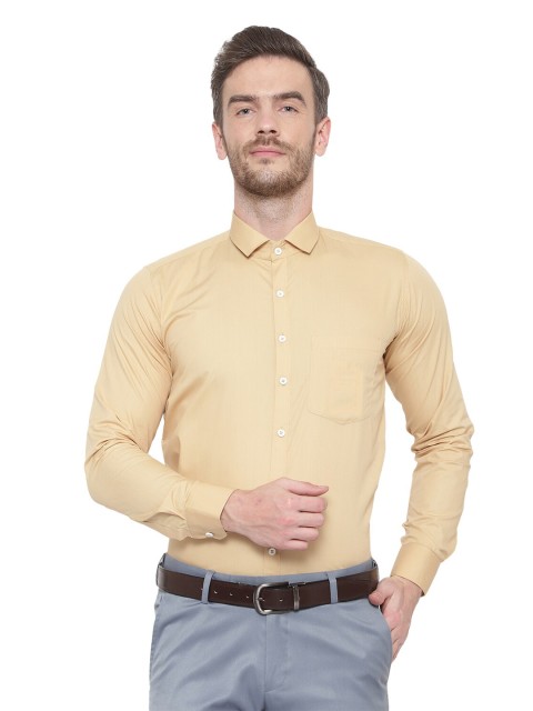 

Srey trends Men Beige Comfort Cotton Formal Shirt