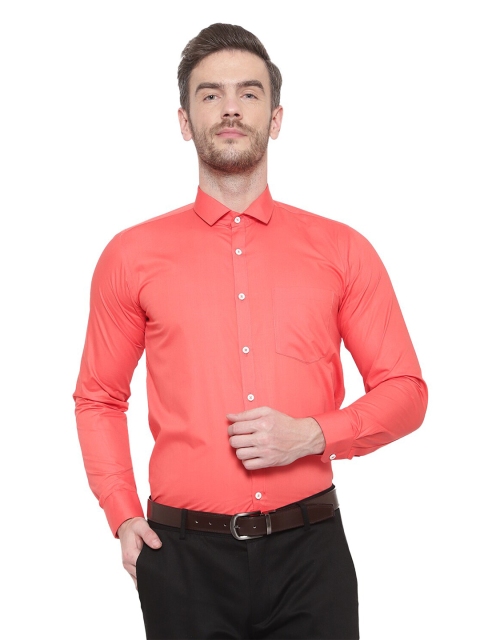 

Srey trends Men Peach-Coloured Pure Cotton Comfort Formal Shirt