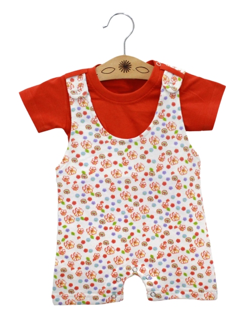 

Born Babies Unisex Kids Orange Dungarees