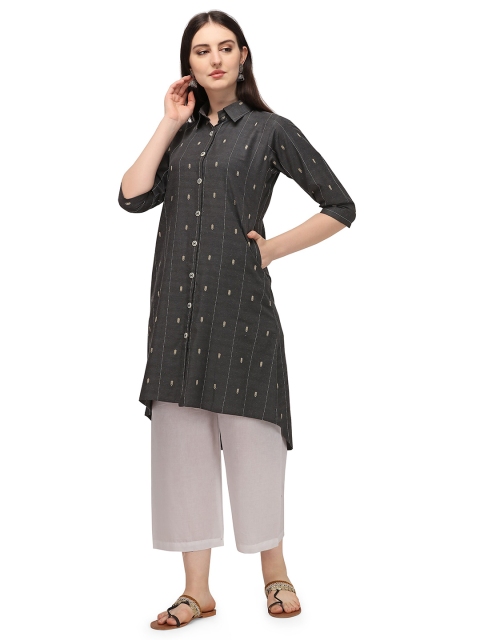 

RGHT Grey Printed Pure Cotton Kurti