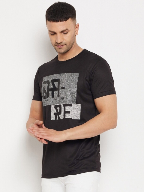 

Parcel Yard Men Black Typography 2 Printed Applique T-shirt
