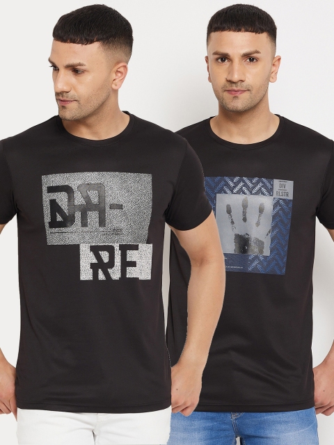 

Parcel Yard Men Black Typography 2 Printed Applique T-shirt