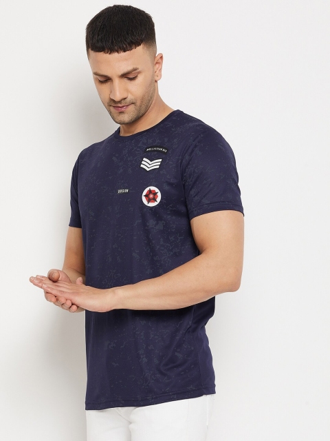 

Parcel Yard Men Navy Blue Typography 2 Printed T-shirt