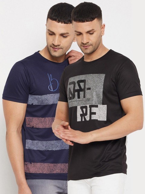 

Parcel Yard Men Black Typography 2 Printed Applique T-shirt