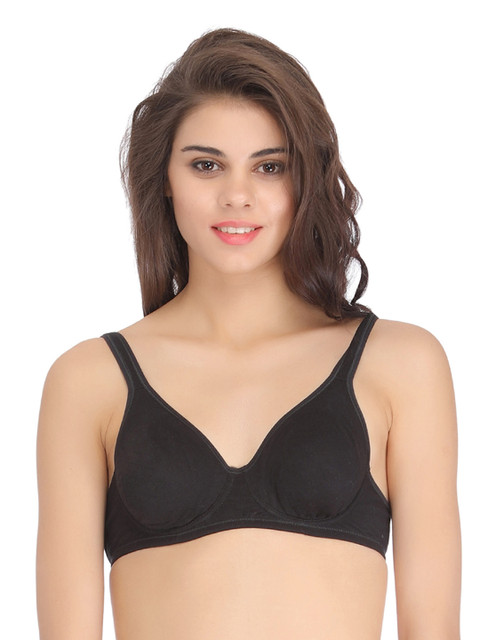 

Clovia Black Full-Coverage Bra BR0751P1340