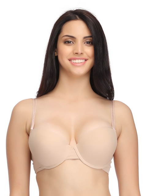 

Clovia Nude-Coloured Half-Coverage Push-Up Bra BR0787P2434