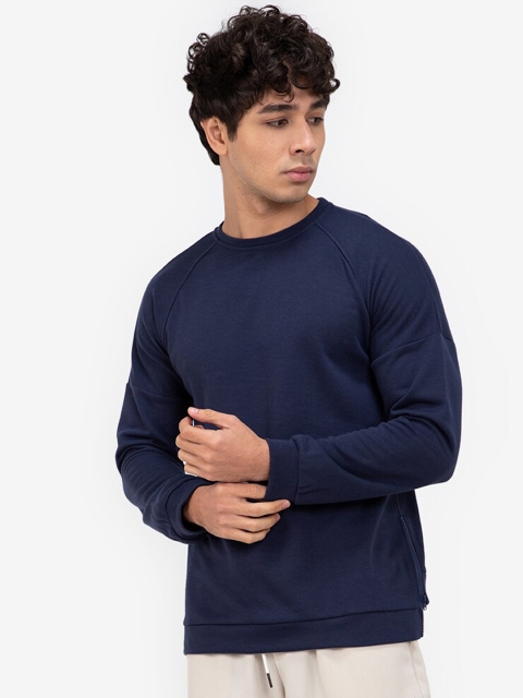 

ZALORA BASICS Men Navy Blue Sweatshirt