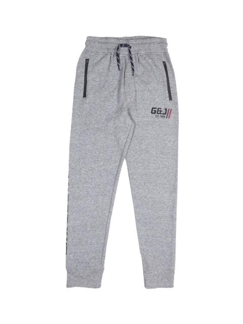

Gini and Jony Boys Grey Solid Cotton Joggers