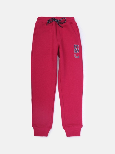 

Gini and Jony Boys Pink Solid Cotton Joggers
