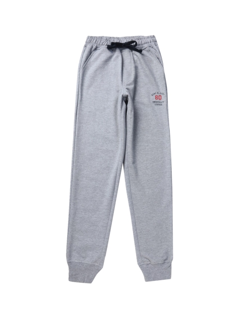 

Gini and Jony Boys Grey Solid Cotton Joggers