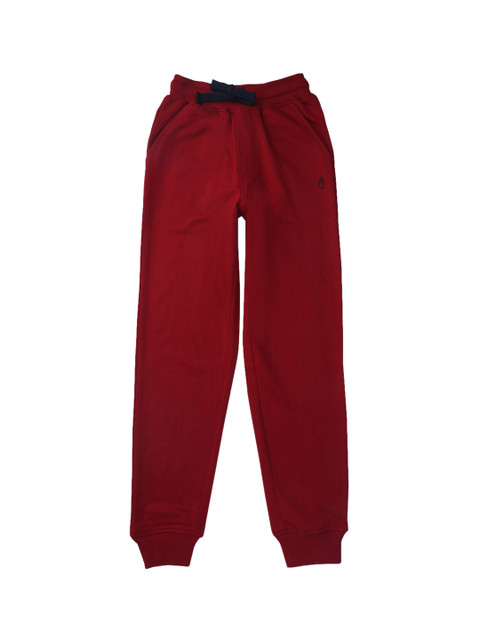 

Gini and Jony Boys Red Solid Cotton Jogger