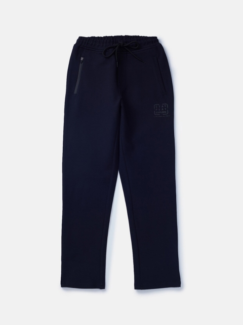 

Gini and Jony Boys Navy Blue Solid Cotton Track Pants
