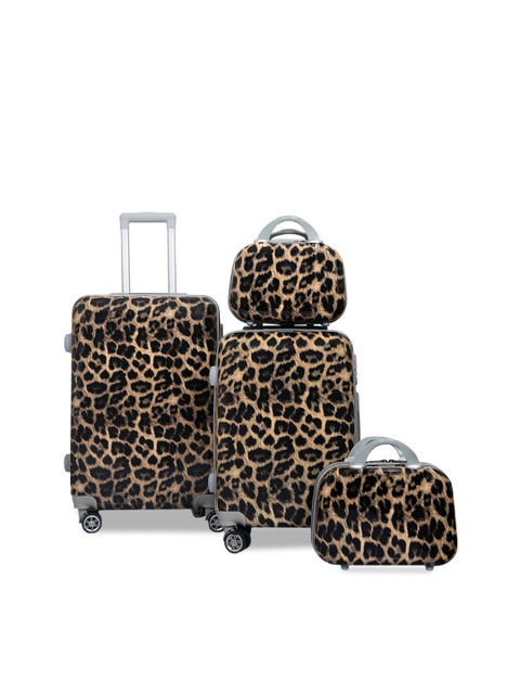 

Polo Class Black Set of 2 Printed Hard-Sided Waterproof Cabin Trolley Bag With 2 Vanity