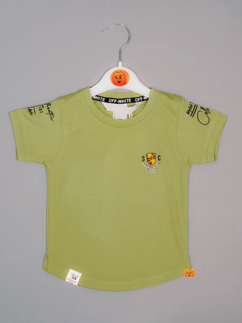

Mumkins Boys Lime Green Applique T-shirt