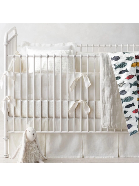 

THE BABY ATELIER White & Grey AC Room 350 GSM Single Bed Baby Blanket