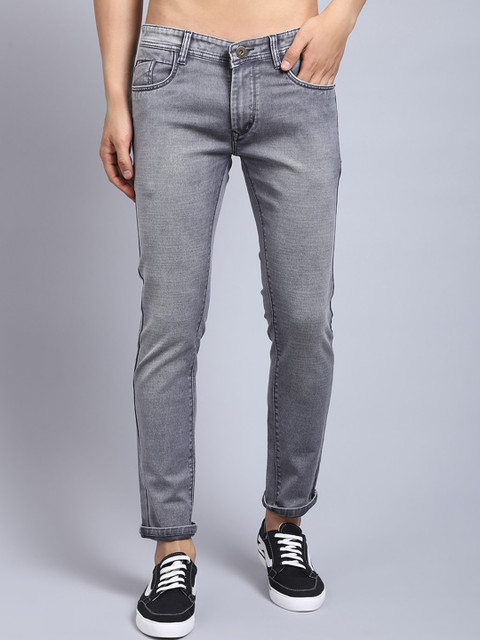 

Rodamo Men Grey Slim Fit Heavy Fade Stretchable Jeans