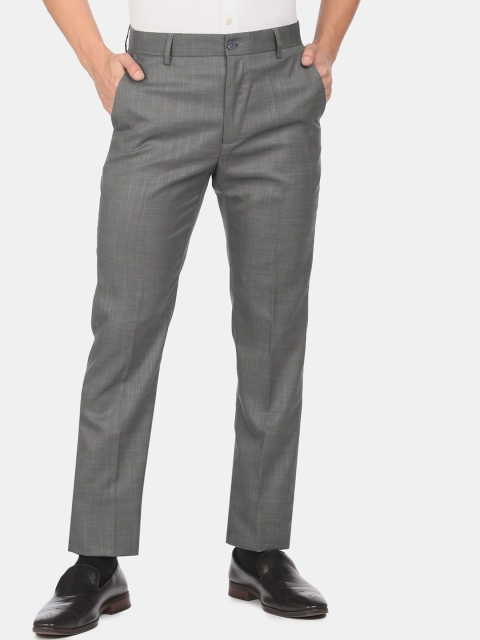 

Excalibur Men Grey Slim Fit Trousers