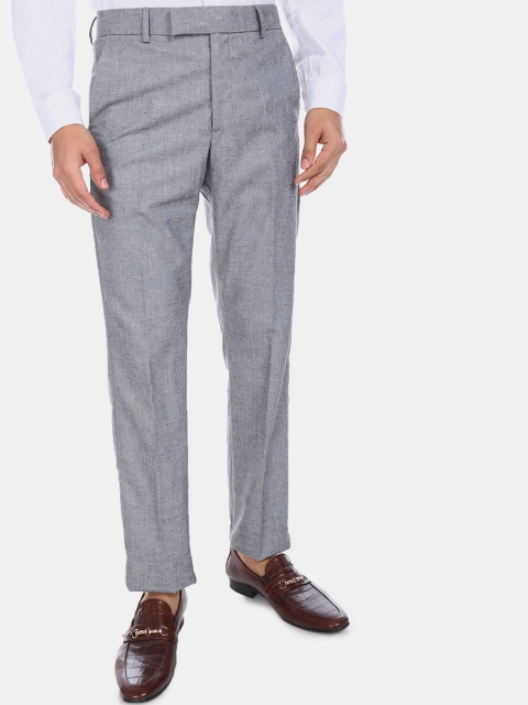 

Excalibur Men Grey Formal Trousers
