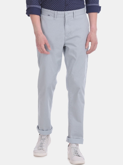 

Ruggers Men Grey Slim Fit Chinos