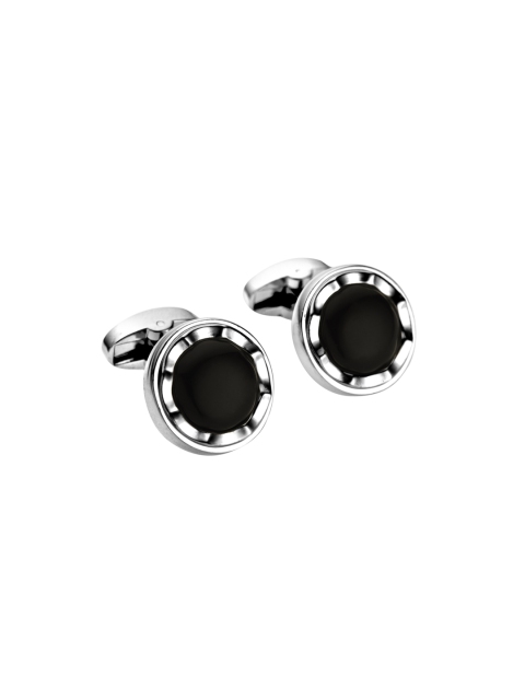 

Alvaro Castagnino Black & Silver-Toned Cufflinks
