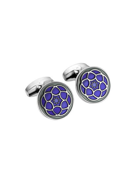 

Alvaro Castagnino Blue & Silver-Toned Cufflinks
