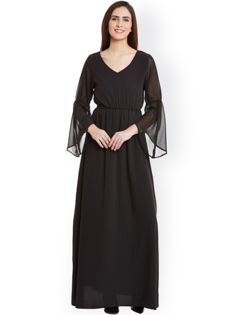 

Ruhaans Women Black Maxi Dress
