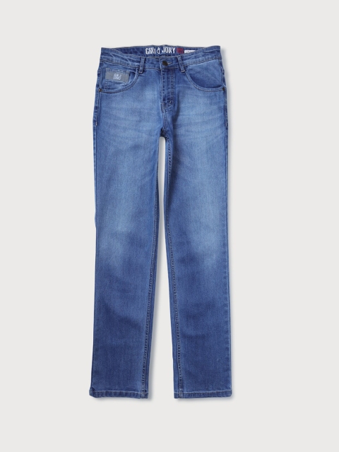 

Gini and Jony Boys Blue Comfort Low Distress Light Fade Jeans