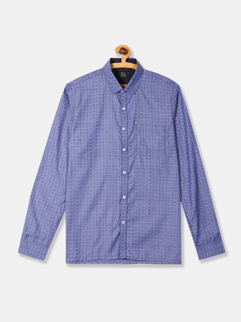 

Excalibur Men Blue Checked Casual Shirt
