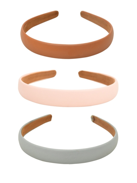 

FUNKRAFTS Girls Brown & Peach-Coloured Set of 3 Hairband