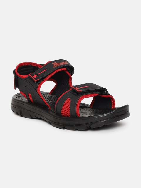 

Paragon Men Black Comfort Sandals