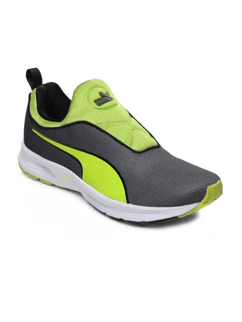 

PUMA Men Grey & Green EF Cushion Running Shoes