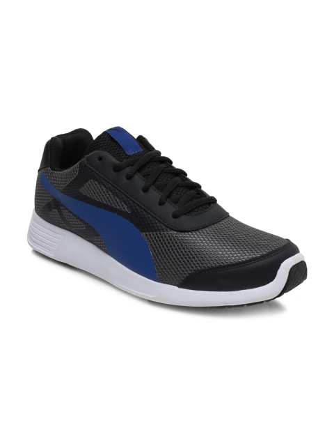 

PUMA Men Black & Charcoal Grey Magneto IDP Running Shoes