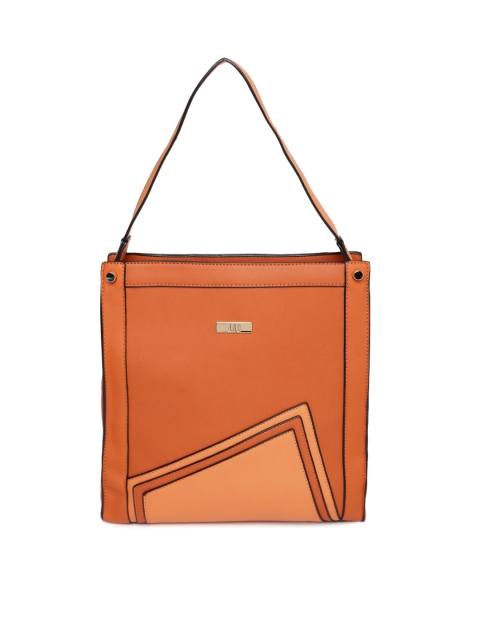 

AND Orange Colourblocked Shoulder Bag