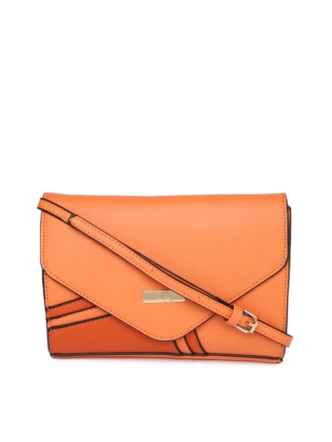 

AND Orange Envelope Clutch with Sling Strap