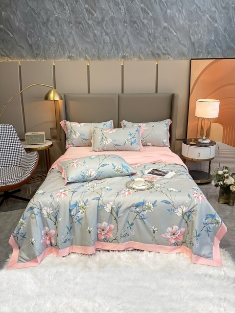 

JC Collection Unisex Pink and Grey Bedding Set