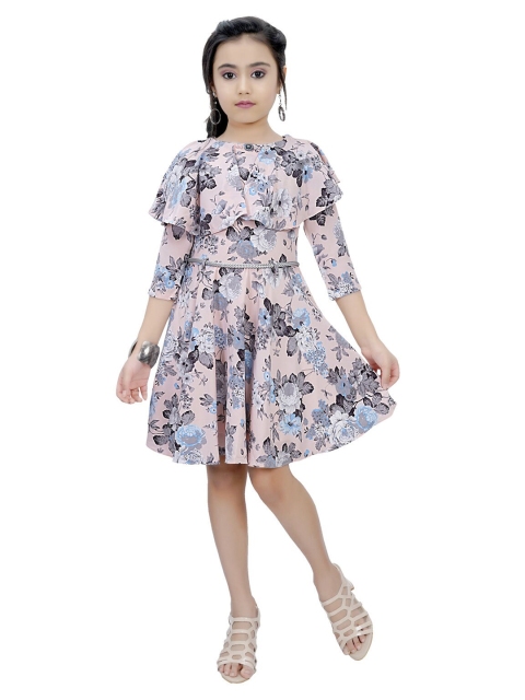 

Tiny Girl Peach-Coloured Floral Dress