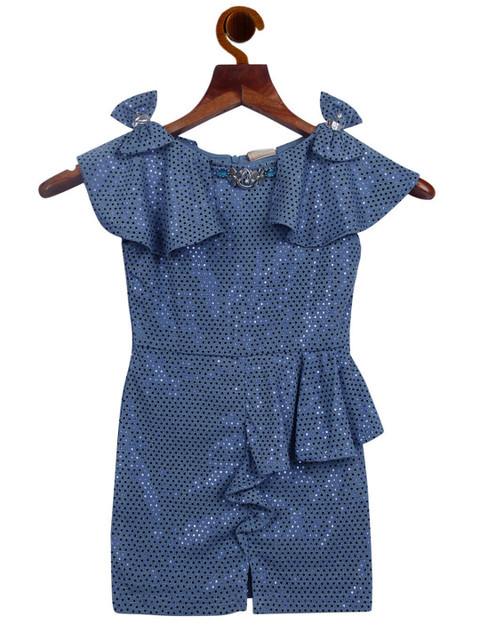 

Tiny Girl Blue Peplum Dress