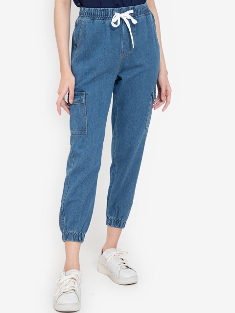 

ZALORA BASICS Women Blue Jogger Jeans