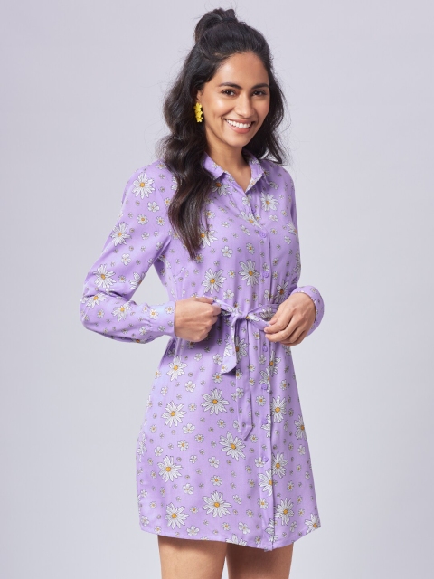 

The Souled Store Purple Shirt Dress