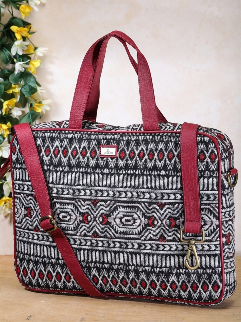 

K London Women Black & Red Printed Messenger Bag