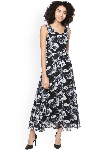 

Harpa Women Black & White Printed Maxi Dress