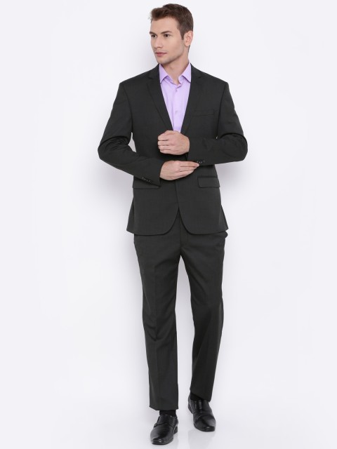 

Park Avenue Charcoal Grey Super Slim Fit Single-Breasted Formal Suit