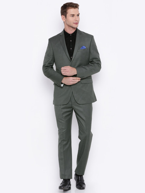 

Park Avenue Grey Single-Breasted Slim Fit Formal Suit