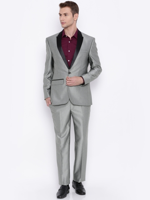 

Park Avenue Grey Single-Breasted Super Slim Fit Two-Piece Formal Suit